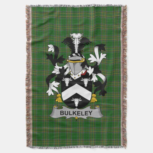 Irish Bulkeley wapenschild Family Crest Ireland Deken (Voorkant Verticaal)
