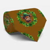 Irish Bull Pattern St. Paddys Day Stropdas (Opgerold)