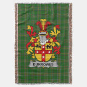 Irish Burrowes Coat of Arms Family Crest Ireland Deken (Voorkant Verticaal)