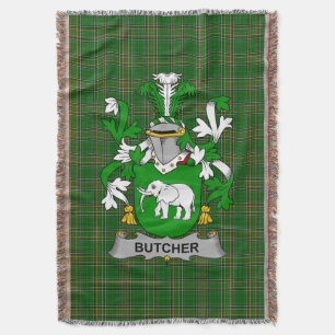 Irish Butcher Coat of Arms Family Crest Ierland Deken