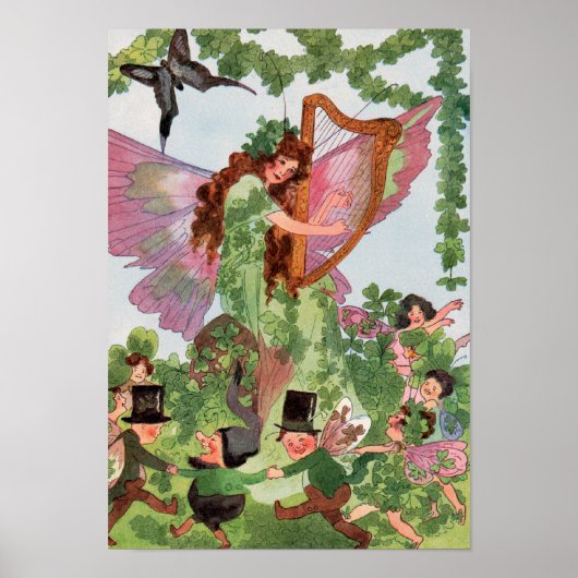 Irish Butterfly Fairy Poster Print (Voorkant)