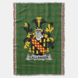 Irish Callander Coat of Arms Family Crest Ireland Deken