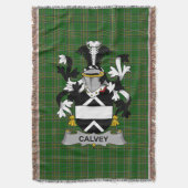 Irish Calvey of McElwee wapenschild Family Crest Deken (Voorkant Verticaal)