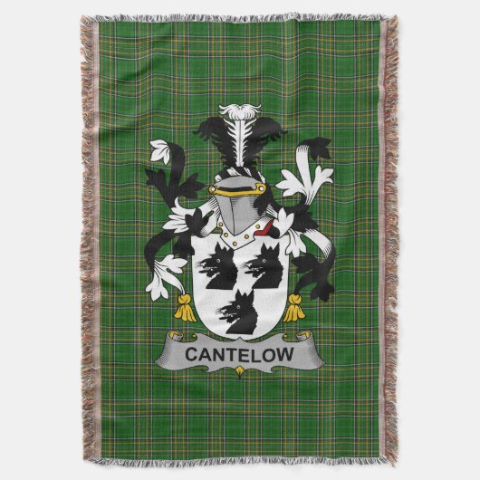 Irish Cantelow (e) Wapen van de familie Crest Ierl Deken (Voorkant Verticaal)