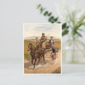 Irish Cart en Horse Briefkaart (Staand voorkant)