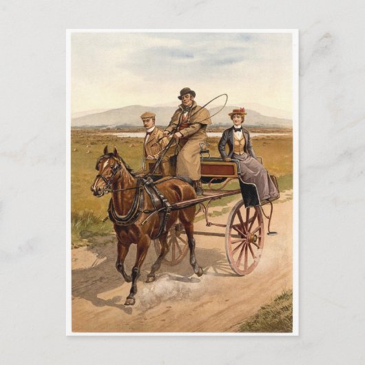 Irish Cart en Horse Briefkaart (Voorkant)