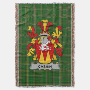 Irish Cashin of McCashine Coat of Arms Family Care Deken