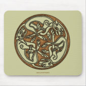 Irish Celtic 3-Dog Symbol Mousepad Muismat (Voorkant)