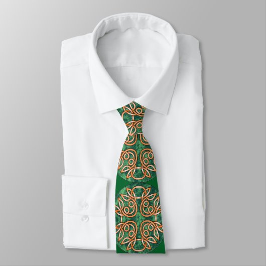 Irish Celtic Design St. Patrick's Day Stropdas (Gebonden)