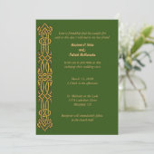 Irish Celtic Design Wedding Invitation Kaart (Staand voorkant)