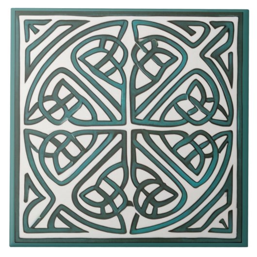 Irish Celtic Knot Ceramic Tegel Tegeltje (Voorkant)