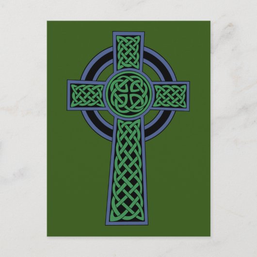 Irish Celtic Knot Cross Briefkaart (Voorkant)