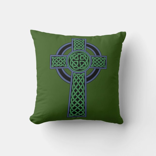 Irish Celtic Knot Cross Kussen (Voorkant)