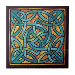 Irish Celtic Knot Design Ceramic Tile Tegeltje