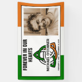 Irish Celtic Knot Photo Memorial Spandoek (Verticaal)