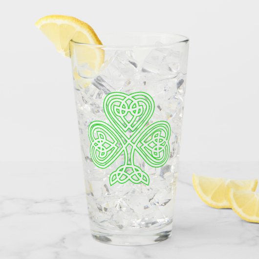 Irish Celtic Shamrock Glas (Voorkant ijs)