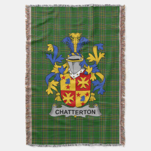 Irish Chatterton Wapen Familie Crest Irelan Deken