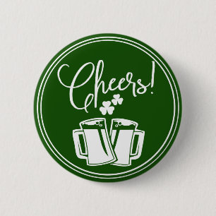 Irish Cheers Saint Patricks Day Beer Celebration Ronde Button 5,7 Cm