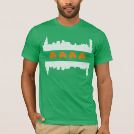 Irish Chicago Skyline Flag St Patrick's Day T-shirt