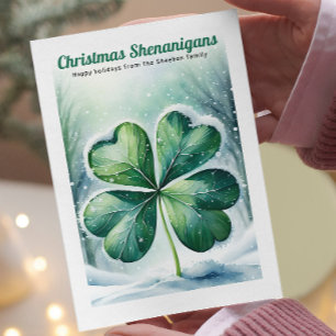 Irish Christmas Shenanigans gepersonaliseerd Feestdagenkaart