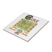 Irish Cities Tile en Trivet Tegeltje (Zijkant)