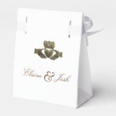 Irish Claddagh cadeau gunst dozen Bedankdoosjes (Achterkant)