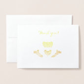 Irish Claddagh Hartelijk dank Folie Kaarten (Voorkant met envelop)