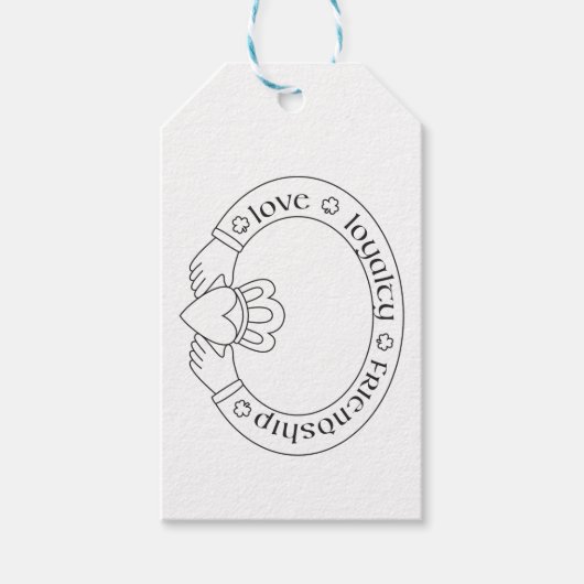 Irish Claddagh Ring Cadeaulabel (Voorkant)