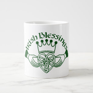 Irish Claddagh Ring Celtic Heart Blessings Extra Grote Beker