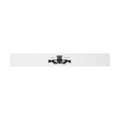 Irish Claddagh Ring Simple Black and White Wedding Uitnodigingen Wikkel (Vlak)