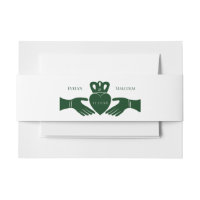 Irish Claddagh Ring Simple Graphic Green Wedding
