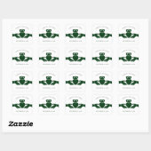 Irish Claddagh Ring Simple Graphic Green Wedding Vierkante Sticker (Vel)