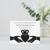 Irish Claddagh Ring STD Save the Date Bruiloft
