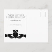 Irish Claddagh Ring STD Save the Date Bruiloft Aankondigingskaart (Achterkant)