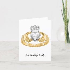 Irish Claddagh Ring Valentijnse Love Feestdagen Kaart