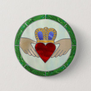 Irish Claddagh Ronde Button 5,7 Cm
