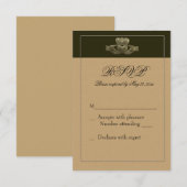 Irish Claddagh RSVP Kaartje (Voorkant / Achterkant)
