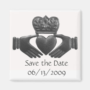 Irish Claddagh save the date magnet Magneet