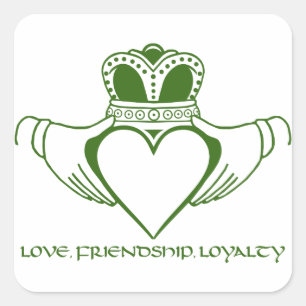 Irish Claddagh symbool vierkante sticker