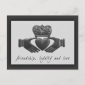 Irish Claddagh, vriendschap, loyaliteit en liefde Briefkaart (Voorkant)