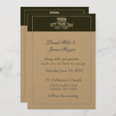 Irish Claddagh Wedding Invitation Kaart (Voorkant / Achterkant)