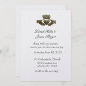Irish Claddagh Wedding Invitation Kaart (Voorkant / Achterkant)