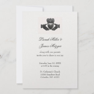 Irish Claddagh Wedding Invitation Kaart