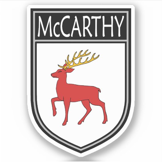 Irish Clan Crest - McCarthy Sticker (Voorkant)