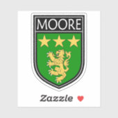 Irish Clan Crest - Moore Sticker (Vel)