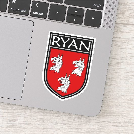 Irish Clan Crest - Ryan Sticker (Detail)