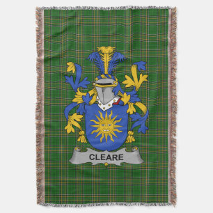 Irish Clear Coat of Arms Family Crest Ireland Deken