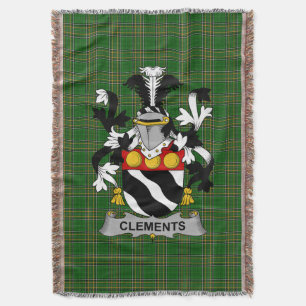 Irish Clements wapenschild Family Crest Ireland Deken