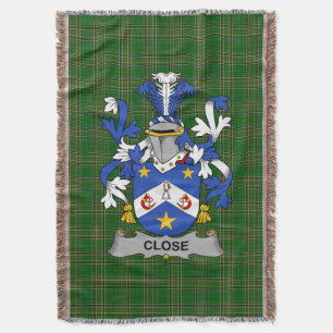 Irish Close Coat of Arms Family Crest Ireland Deken