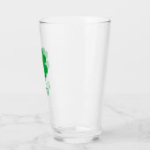 Irish Clover gepersonaliseerd monogram naam bier Glas (Links)